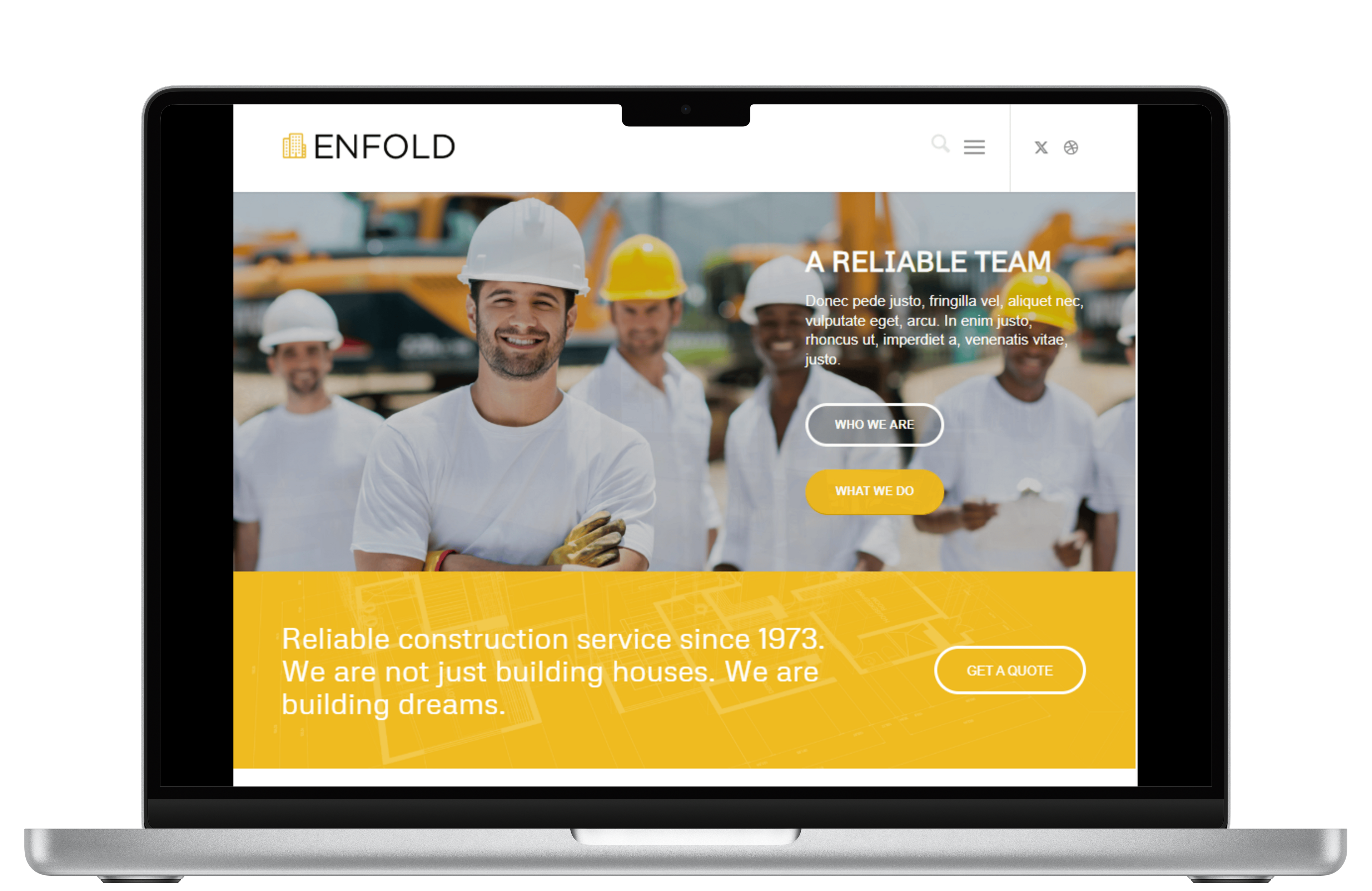 Website screenshot showcasing our design work